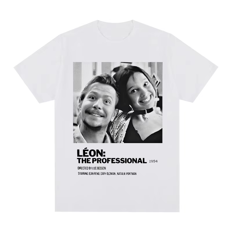 Jeans Shirt Fashion For Men - Винтажная футболка Léon с изображением персонажей