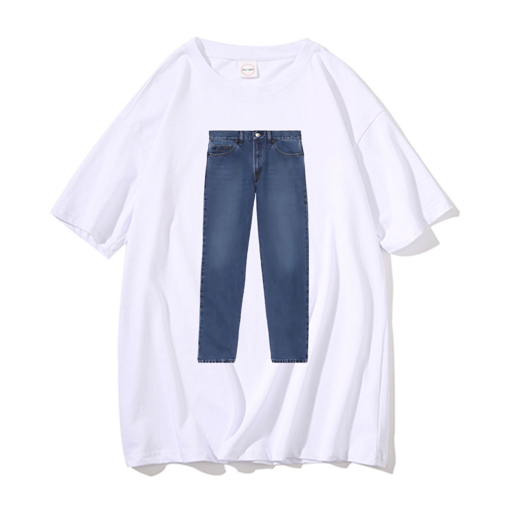 Jeans Shirt Fashion For Men - Забавные джинсы с шуткой-мемом, футболка для