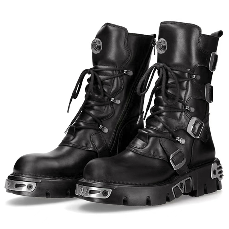 Men'S Fashion Footwear - мужские роскошные модные высокие мотоциклетные ботинки