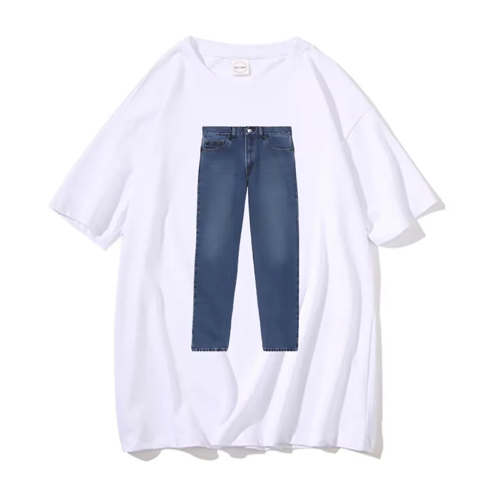 Jeans Shirt Fashion For Men - Забавная мужская футболка с принтом в