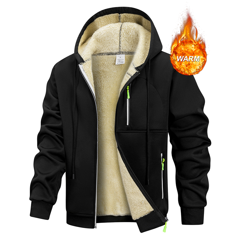 Sherpa Jacket Fleece - Мужская зимняя теплая куртка из шерпа
