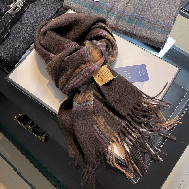 Men Scarf Wool - Высококачественный мужской шарф из 100% шерсти,
