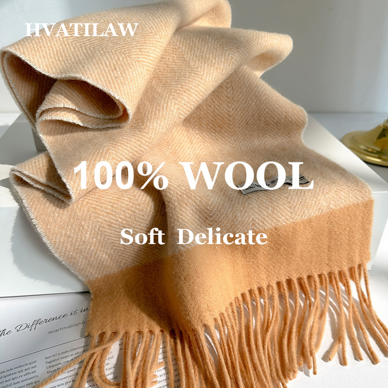 Men Scarf Wool - Шарф из 100% чистой шерсти для