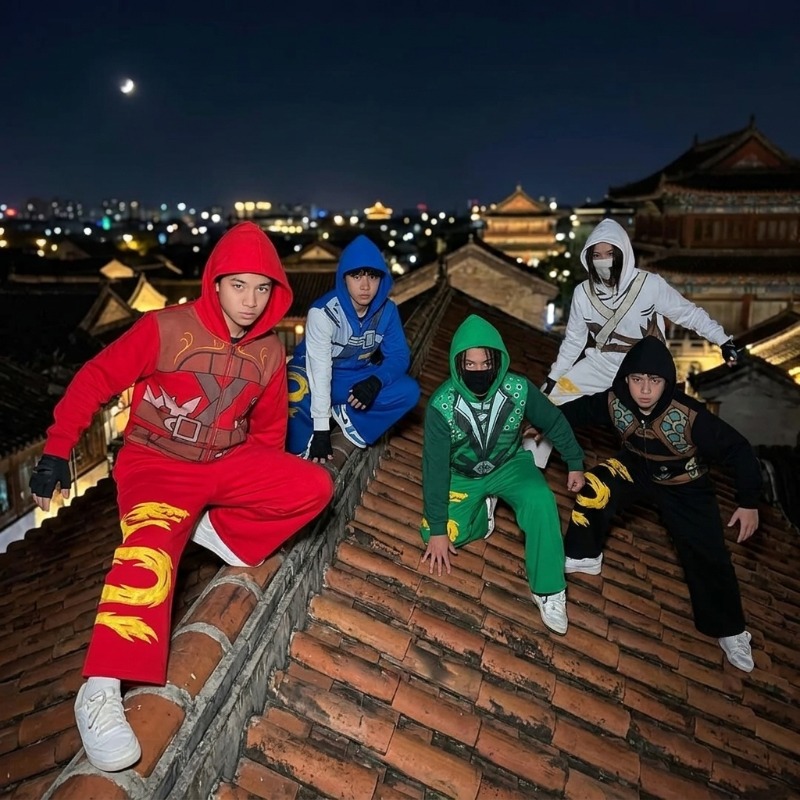 Streetwear Hoodie - Мужской комплект худи и брюк Ninja