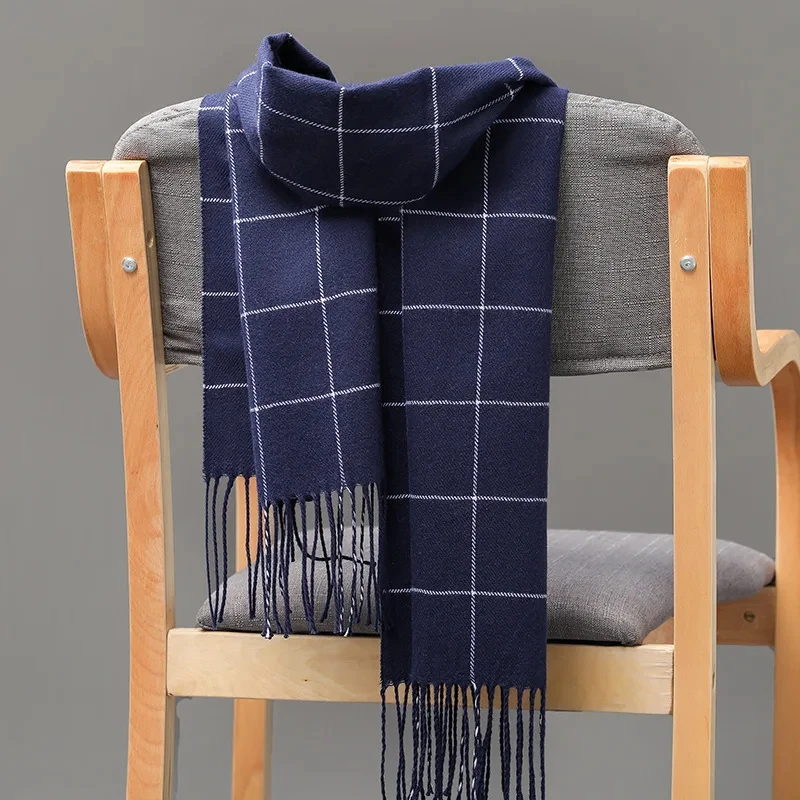 Men Scarf Wool - Новинка 2024, зимний мужской шарф, сохраняющий