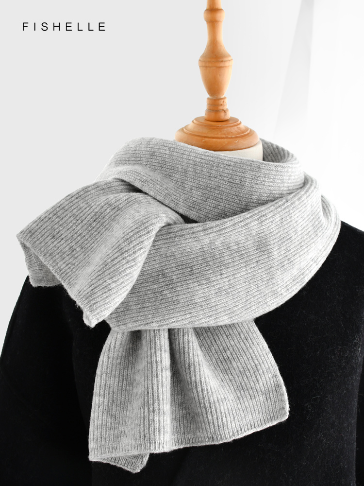 Серый однотонный кашемировый ш – обзор и цена Men Scarf Wool
