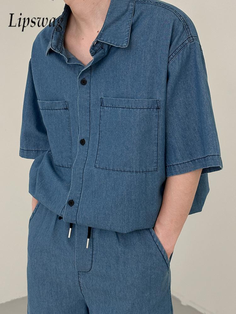 Мужской винтажный джинсовый ко – обзор и цена Jeans Shirt Fashion For Men