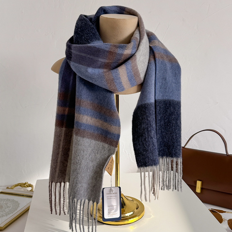 Шарф из 100% шерсти в клетку д – обзор и цена Men Scarf Wool