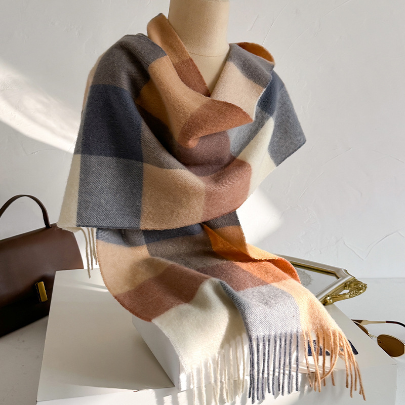Шарф из 100% шерсти в клетку д – обзор и цена Men Scarf Wool