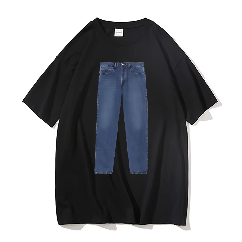 Забавная мужская футболка с пр – обзор и цена Jeans Shirt Fashion For Men