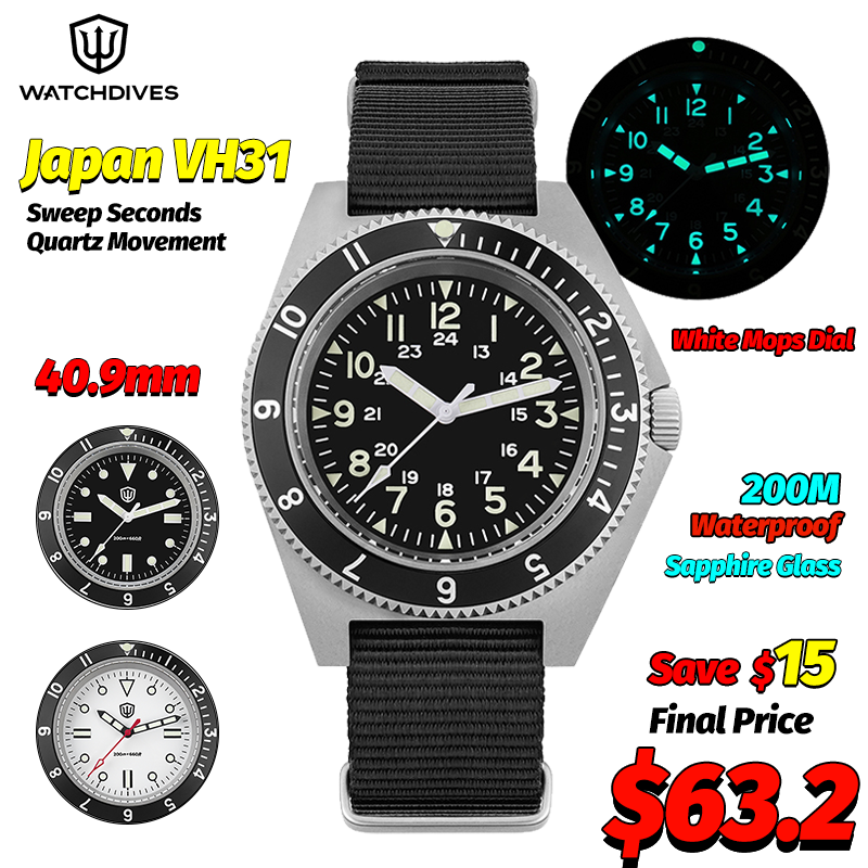 Watchdives WD1972 Кварцевые ча – обзор и цена Mens Fashion Watch