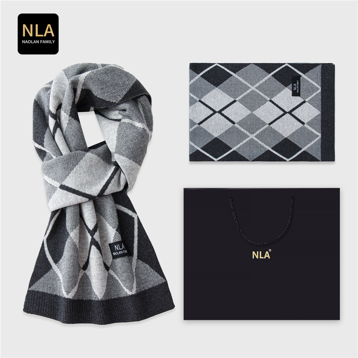 Подарочная коробка, вязаный му – обзор и цена Men Scarf Wool