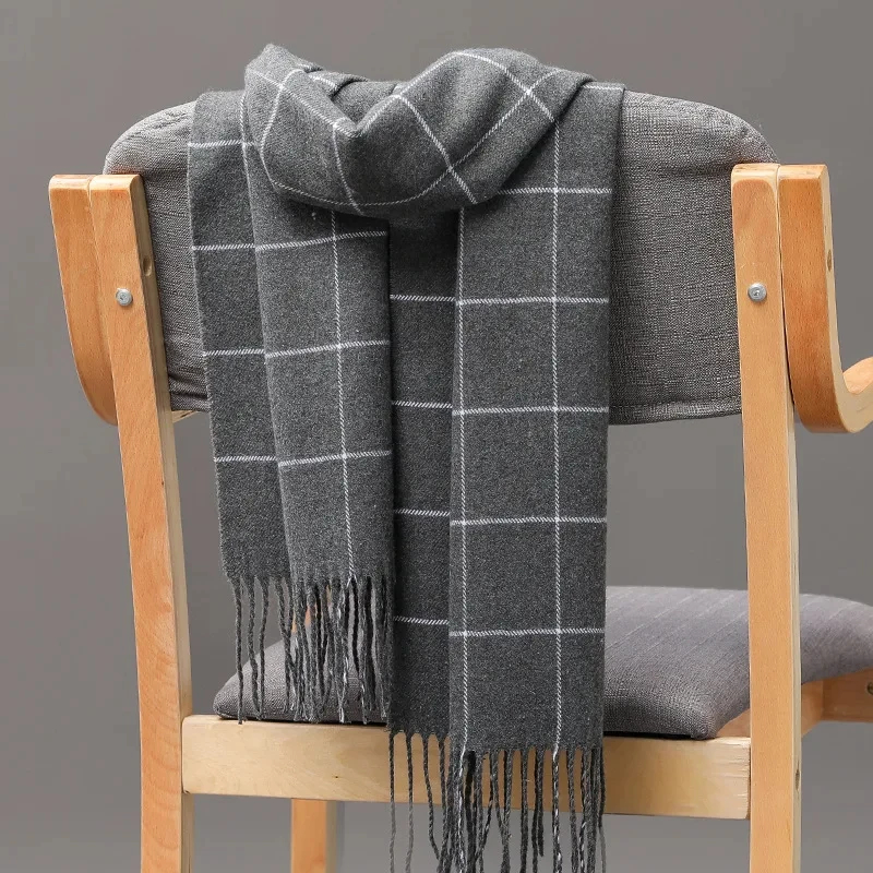 Новинка 2024, зимний мужской ш – обзор и цена Men Scarf Wool